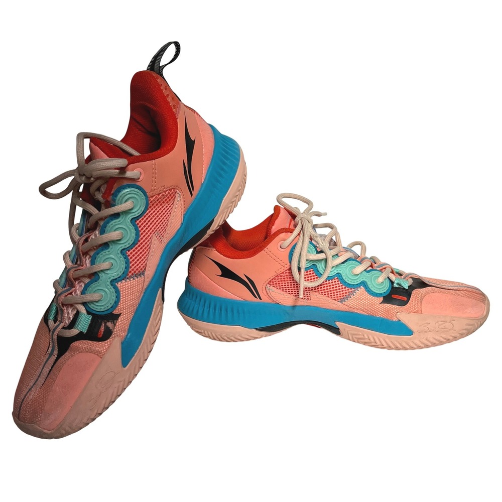 Li Ning Way of Wade Son of Flash Desert Pink Teal Basketball Sneakers US 7 Rare - Picture 3 of 15